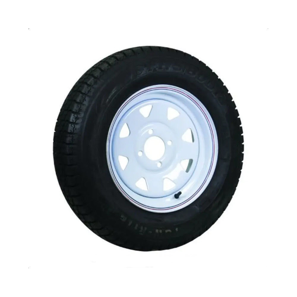 TOW RITE 175/80R13 6 Ply Tire On (4/4.0) White Rally Rim