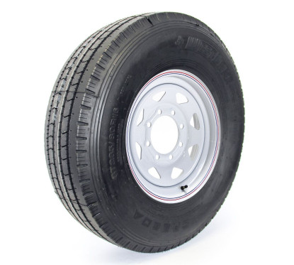 WESTLAKE 235/80R16 14 Ply Radial Tire on 8 holes White Rally Rim