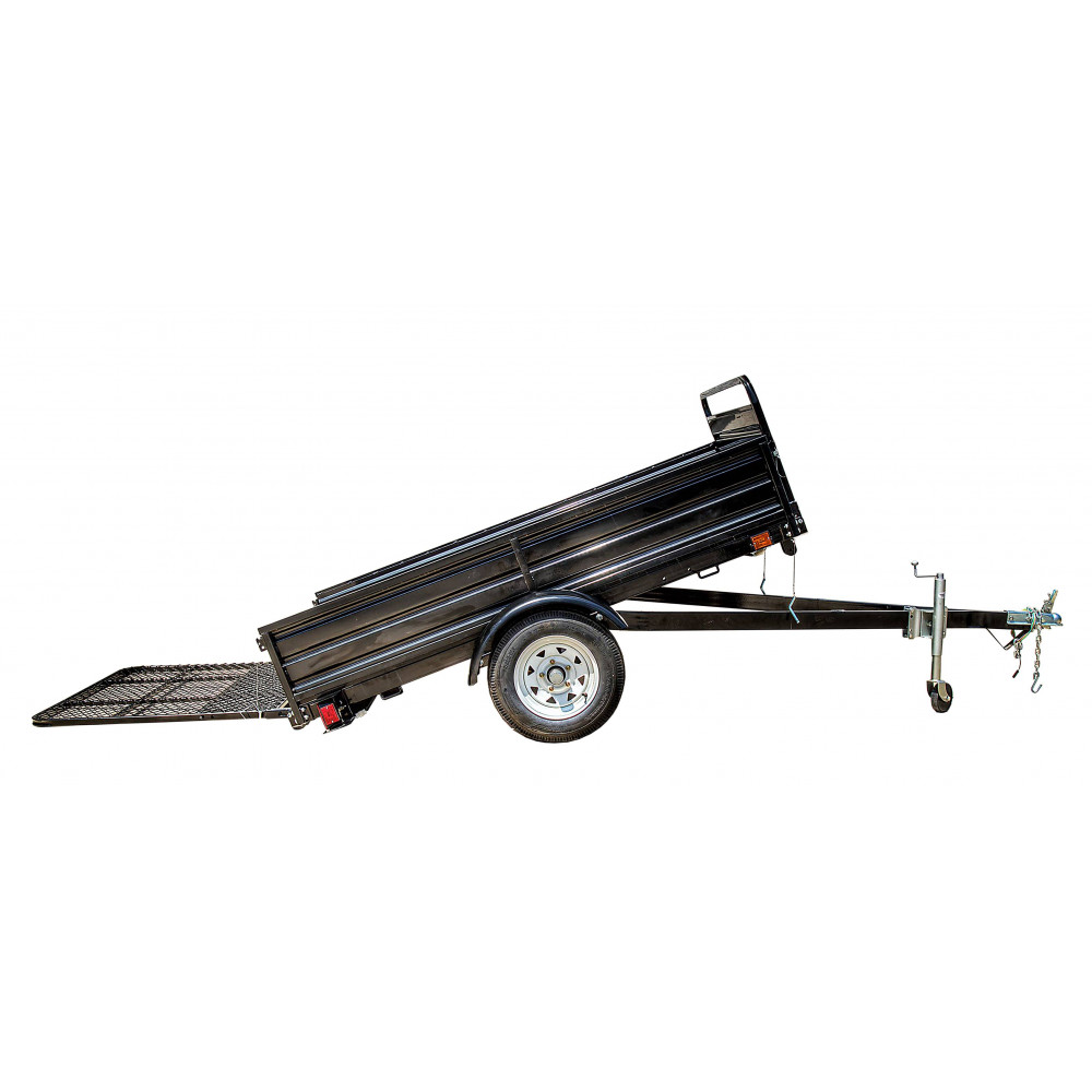 DK2 MMT5X7-DUG 5 ft x 7 ft Multi Purpose Utility Trailer with drive-up gate - Black