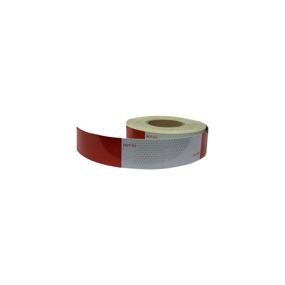 Reflective tape 6" red 6" silver Roll 50' x 2"