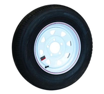 TOW RITE 205/75R15 6 Ply Tire on (5/4.5) White Rally Rim