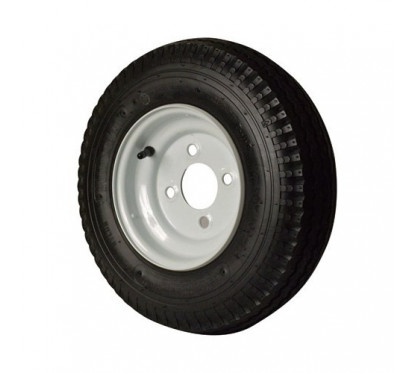 TOW RITE 4.80-8 6 Ply Tire on (4/4.0) White Rim