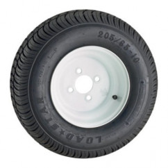 TOW RITE 205/65-10 (20.5 x 8.0-10) 6 Ply Tire on (5/4.5) White Rim