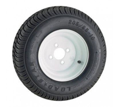 TOW RITE 205/65-10 (20.5 x 8.0-10) 6 Ply Tire on (5/4.5) White Rim