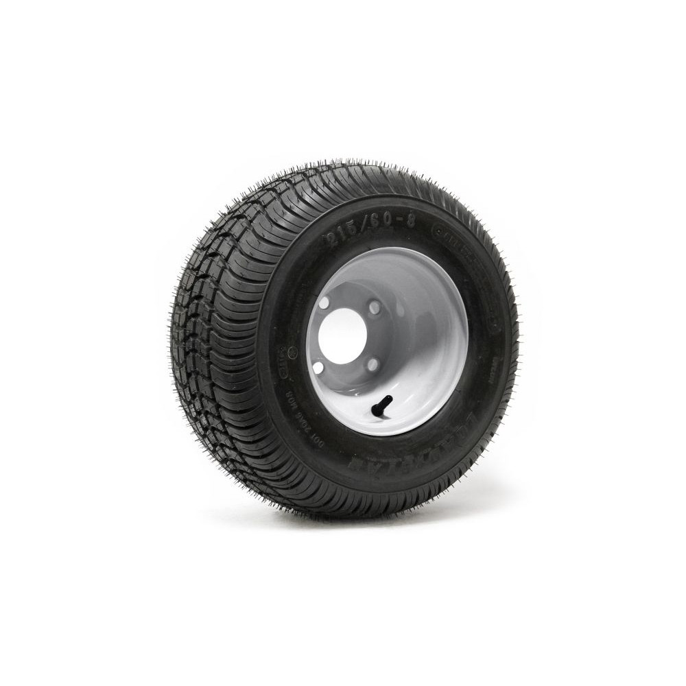 ROADGUIDER 215/60-8 (18.5 x 8.5-8) 6 Ply Tire on (4/4.0) White Rim