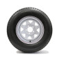 ROADGUIDER 205/75D14 6 Ply Tire on 5 holes White Rally Rim