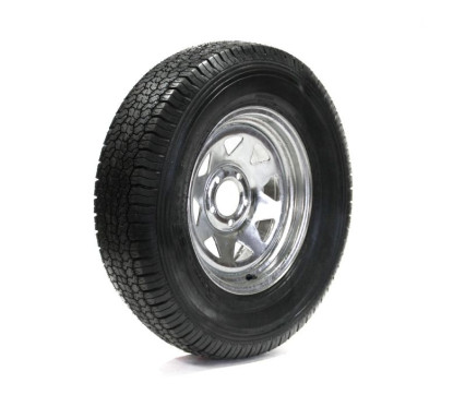 ROADGUIDER 205/75D15 6 Ply Tire on 5 holes Galvanized Rally Rim