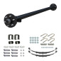 5200lb Straight Simple Trailer Axle With 6 Stud Hubs Complete Kit